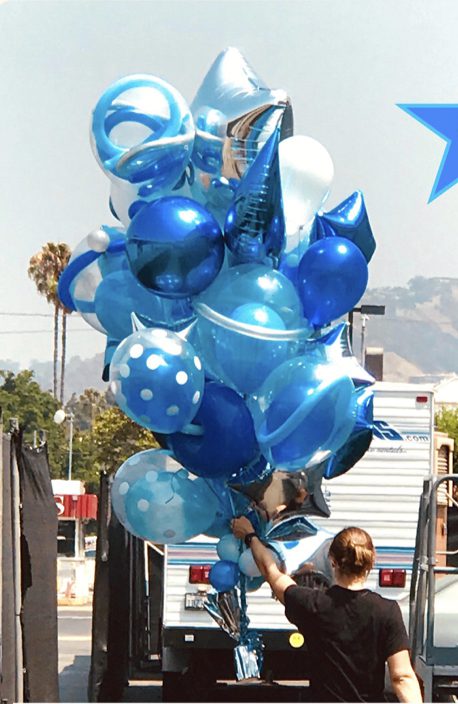 Light blue balloons