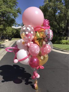 Pink and gold balloons