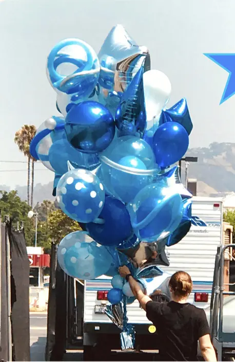 Light blue balloons